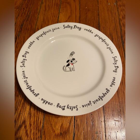 POTTERY BARN ‘Bar Lingo’ Appetizer Plates (set of 4) - Picture 3 of 7